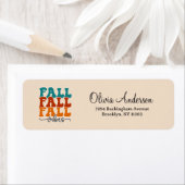 Herfst Vibes Calligraphy Script Retouradres Etiket (Insitu)