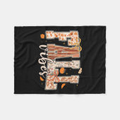Herfst Vibes Coquette Bow Pompoen Thanksgiving Aut Fleece Deken (Voorkant (Horizontaal))
