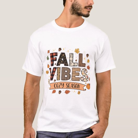 Herfst Vibes Cozy Season Graphic T-shirt (Voorkant)