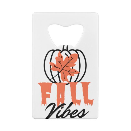 Herfst Vibes Creditkaart Flessenopener (Achterkant)