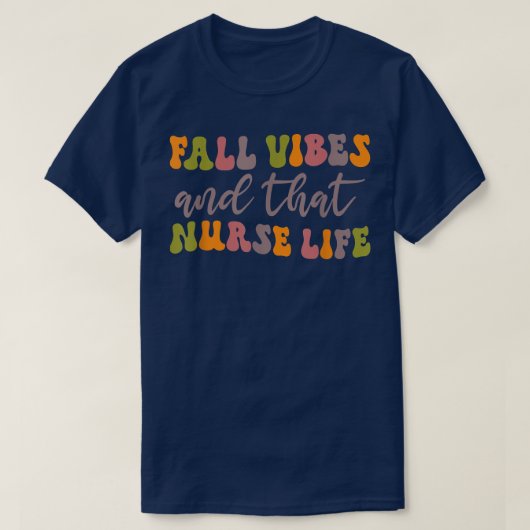 Herfst Vibes dat zuster Life Funny Autumn T-shirt (Design voorkant)