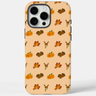 Herfst Vibes Deer Maple Leaves Pompoen eikels iPhone 16 Pro Max Hoesje