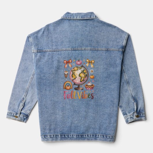 Herfst Vibes Denim Jacket (Achterkant)
