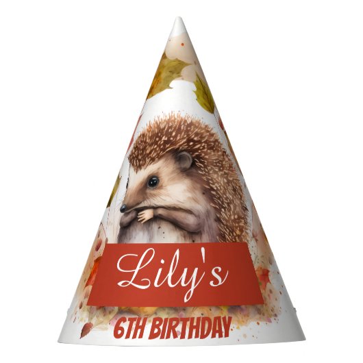 Herfst Vibes egel - Verjaardagsfeest Pet Feesthoedjes (Voorkant)