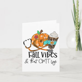 Herfst Vibes en Cmt Life Pumpkin Leopard Thanksgiv Kaart