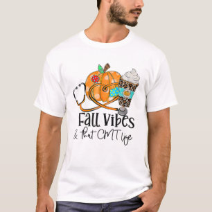 Herfst Vibes en CMT Life Pumpkin Leopard Thanksgiv T-shirt