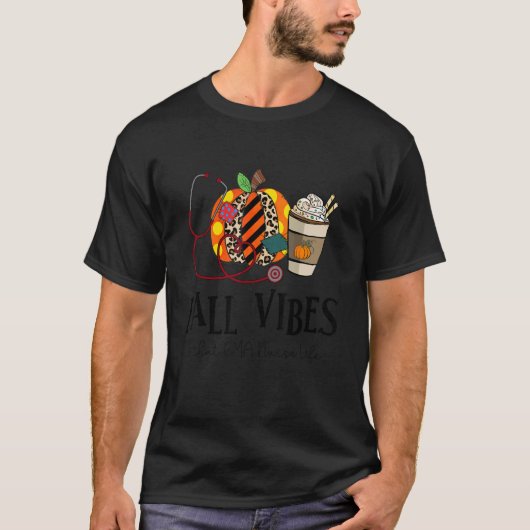 Herfst Vibes en dat CMA de luipaard van de luipaar T-shirt (Voorkant)