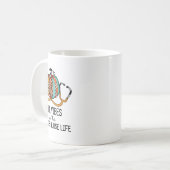 Herfst Vibes en dat dialyse het leven van de luier Koffiemok (Voorkant links)