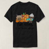 Herfst Vibes en dat truckerleven T-shirt (Design voorkant)