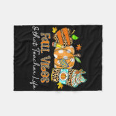 Herfst Vibes en die lerarenleven Apple Pencil Pump Fleece Deken (Voorkant (Horizontaal))