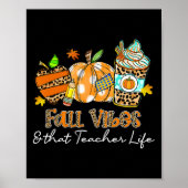 Herfst Vibes en die lerarenleven Apple Pencil Pump Poster (Voorkant)