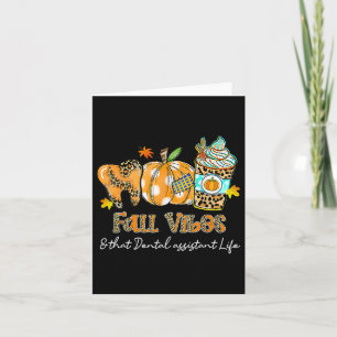 Herfst vibes en die tandheelkundige instant leven kaart