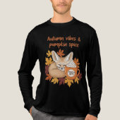 Herfst Vibes en pompoen Spice – Cozy Fox Herfst De Tri-Blend Shirt (Voorkant volledig)