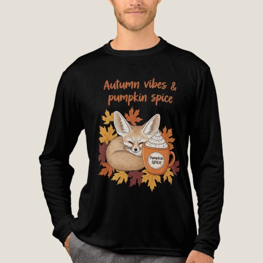 Herfst Vibes en pompoen Spice – Cozy Fox Herfst De Tri-Blend Shirt (Voorkant volledig)