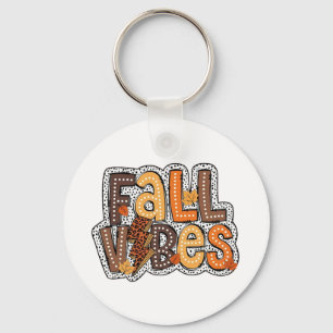 Herfst Vibes Fall Leaves Pumpkin Spice Thanksgivin Sleutelhanger