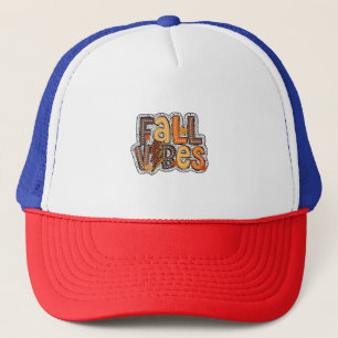 Herfst Vibes Fall Leaves Pumpkin Spice Thanksgivin Trucker Pet