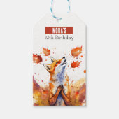 Herfst vibes Fox - Verjaardagsfeest - Cadeaulabel (Voorkant)