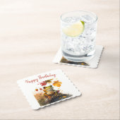 Herfst vibes Frog - Verjaardag Kartonnen Onderzetters (Insitu)