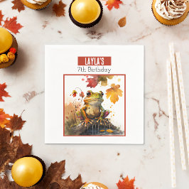 Herfst vibes Frog - Verjaardag Servet