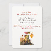 Herfst vibes Frog - Verjaardagsuitnodiging Kaart (Achterkant)