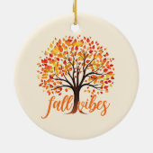 Herfst Vibes – Gezellige Herfst Keramisch Ornament (Achterkant)