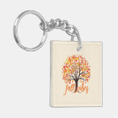 Herfst Vibes – Gezellige Herfst Sleutelhanger (Voorkant Links)