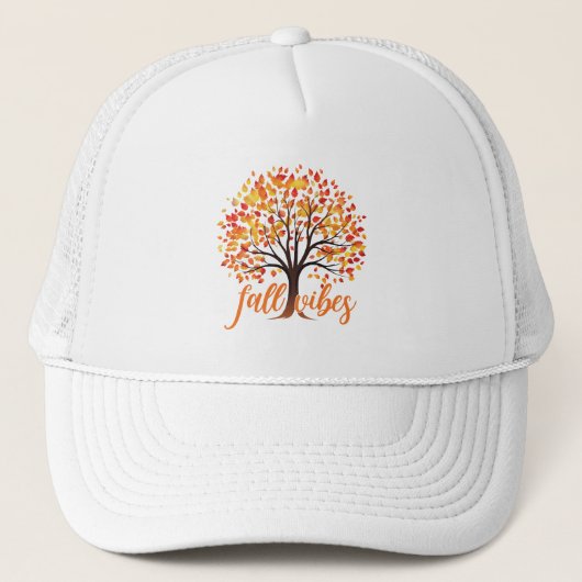 Herfst Vibes – Gezellige Herfst Trucker Pet (Voorkant)