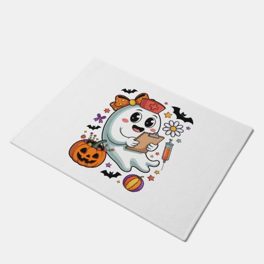 Herfst Vibes Ghost Nurse Autumn Deurmat (Schuin)