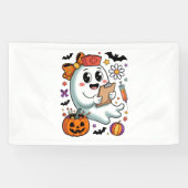 Herfst Vibes Ghost Nurse Autumn Spandoek (Horizontaal)