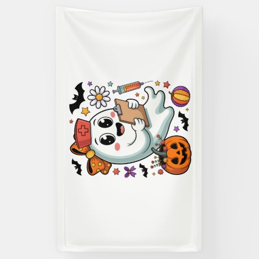 Herfst Vibes Ghost Nurse Autumn Spandoek (Verticaal)