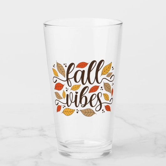 Herfst Vibes Glas (Voorkant)