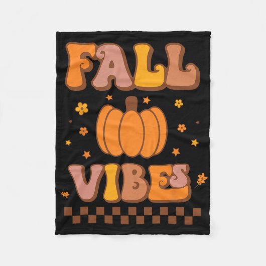 Herfst Vibes  Groovy Autumn Season Retro dan Fleece Deken (Voorkant)