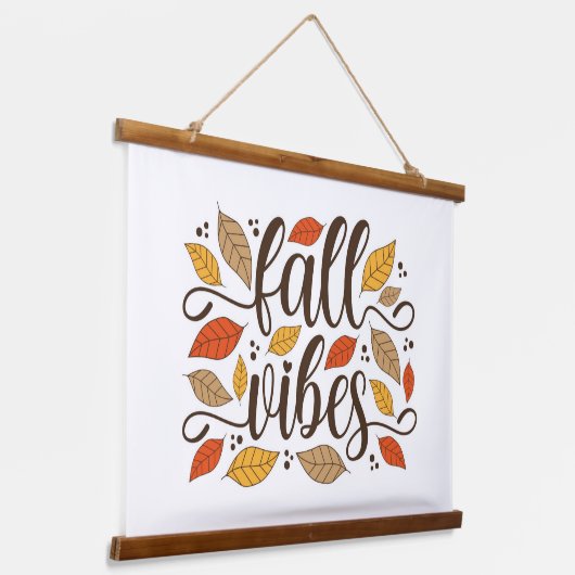 Herfst Vibes Hangend Wandkleed (Gebogen)