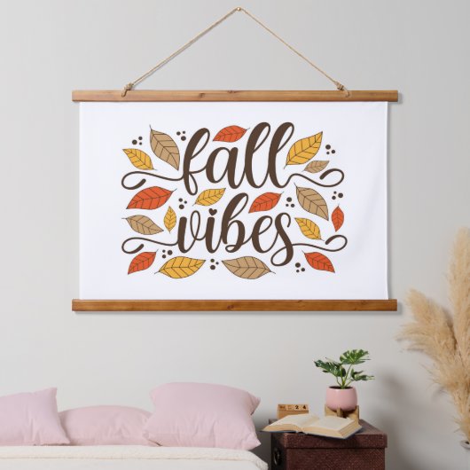 Herfst Vibes Hangend Wandkleed (Slaapkamer)