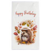 Herfst vibes Hedgehog - Verjaardag Klein Cadeauzakje (Achterkant)