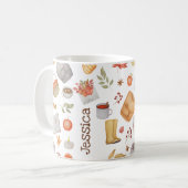 Herfst Vibes Herfst Decor Thanksgiving Gepersonali Koffiemok (Voorkant links)
