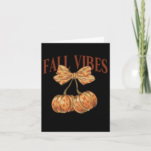Herfst Vibes-herfst Lover Thanksgiving Dag-Herfst Kaart (Voorkant)
