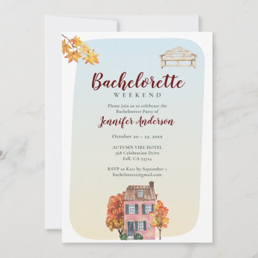 Herfst Vibes Herfst Rustieke vrijgezellenfeest Kaart (Voorkant)