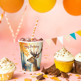 Herfst vibes Herten - Verjaardag Papieren Bekers