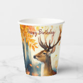 Herfst vibes Herten - Verjaardag Papieren Bekers (Voorkant)