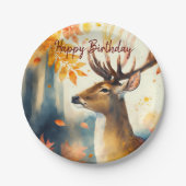 Herfst vibes Herten - Verjaardag Papieren Bordje (Voorkant)