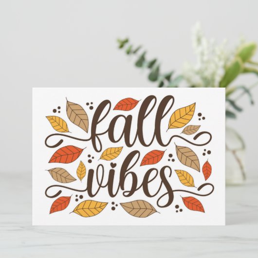 Herfst Vibes Kaart (Staand voorkant)