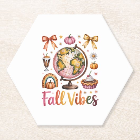 Herfst Vibes Kartonnen Onderzetters (Voorkant)