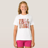 Herfst Vibes Kinder Shirt, Herfst Thanksgiving Kin T-shirt (Voorkant volledig)