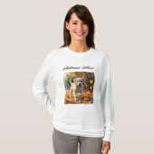 Herfst Vibes Labrador Puppy T-shirt (Voorkant volledig)