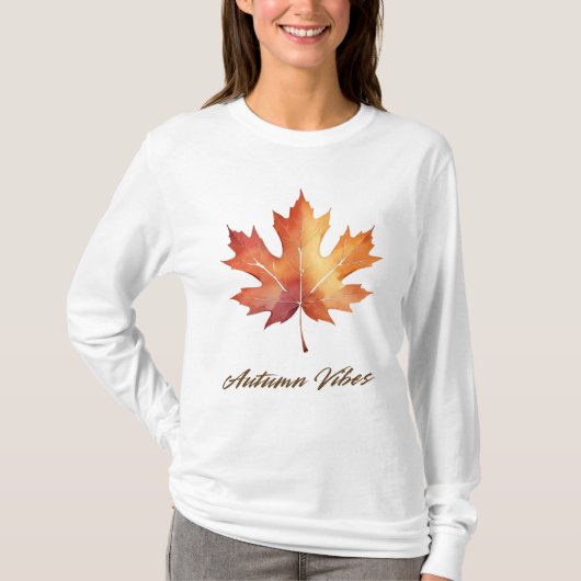 Herfst Vibes Leaf T-shirt (Voorkant)
