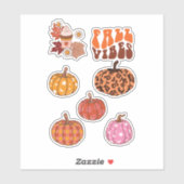 Herfst Vibes Leuke Pompoen Stickers (Vel)