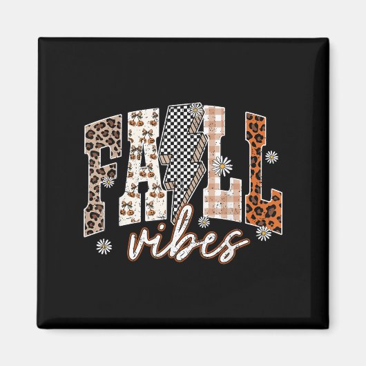 Herfst Vibes Lightning Flower Thanksgiving Autumn  Magneet (Voorkant)