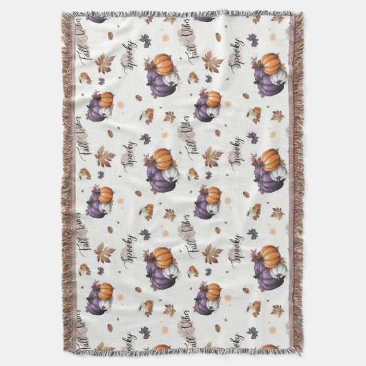 Herfst vibes naadloos patroon deken (Voorkant Verticaal)