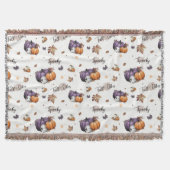 Herfst vibes naadloos patroon deken (Voorkant)